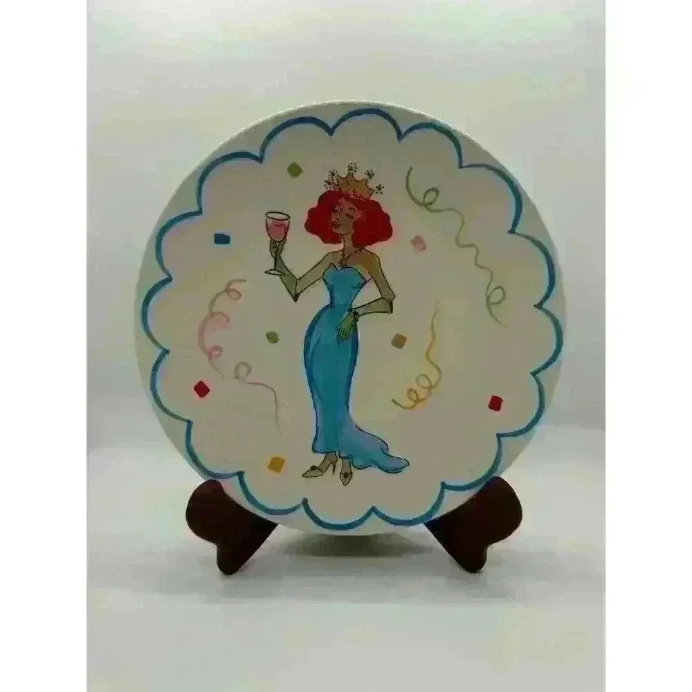 Kate Williams Design for Brylane Wishes - single plate Red Hair Princess Queen - Picture 3 of 11